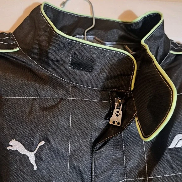 Men PUMA F1‎ Racing Full Zip Jacket Black Casual Athletic Sweater 631639 01 Sz L